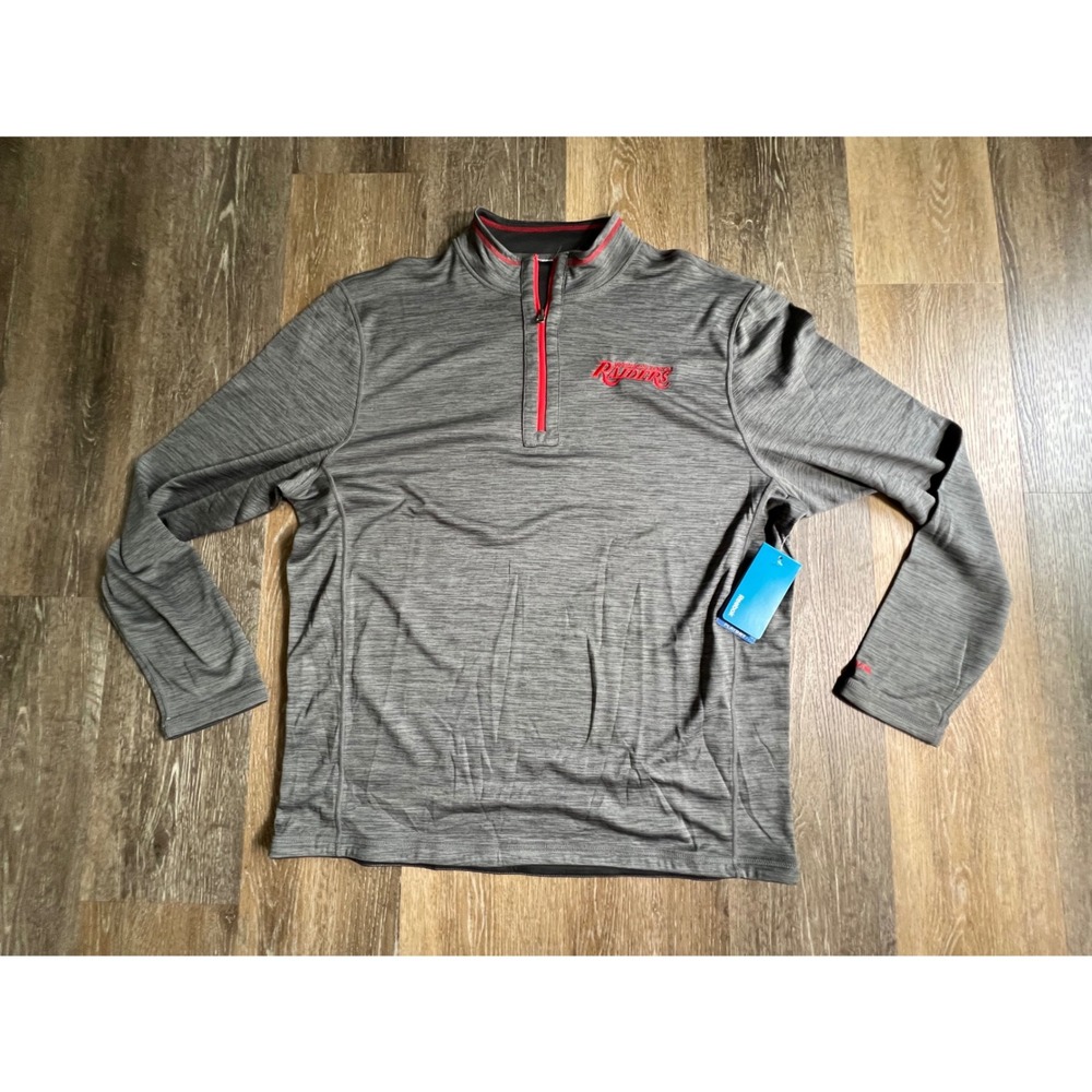 Reebok Quarter Zip Pullover Mens XL Grey Raiders PlayDry northwest Florida